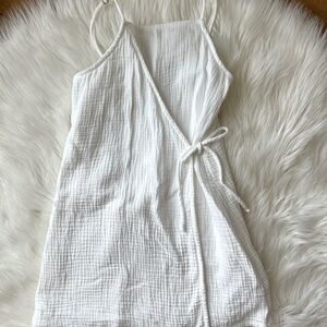 Timeless Girls Easter/Summer Beach Photo White Gauze Wrap Dress